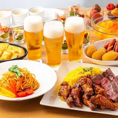 【夏の個室宴会】120分制贅沢ディナービュッフェ＆飲み放題付き　6,600円(税込)