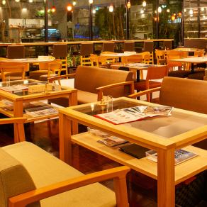 We have three sofa seats available for 2 to 4 people.