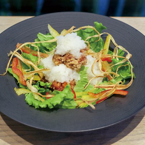 Ie Cafe special! Tezukayama ponzu fried chicken with grated daikon radish