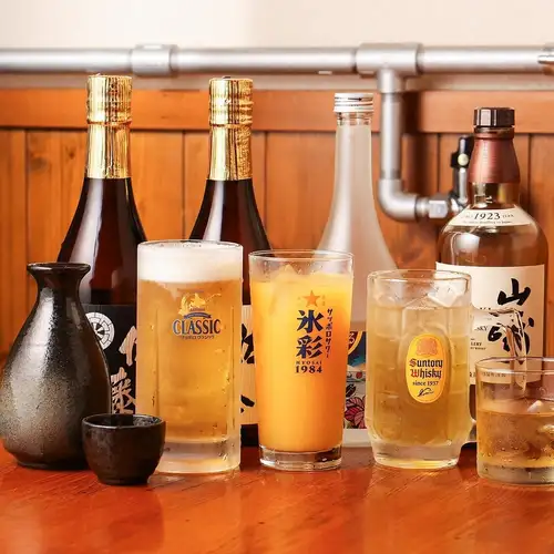 豊富なドリンクで乾杯