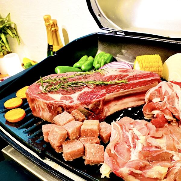 [Our most popular course] Regular BBQ meat all-you-can-eat course ☆ Weekdays 2.5 hours all-you-can-drink included ¥6700