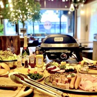 [Easy-to-go BBQ course x tacos] 4,980 yen, 2.5 hours on weekdays + all-you-can-drink!