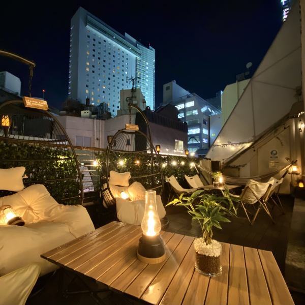 Comes with an open terrace to liven up your Shibuya party! Because it is an indoor BBQ, there is no problem even in bad weather ♪ *Since the terrace is a common area of the building, we do not accept seat reservations.