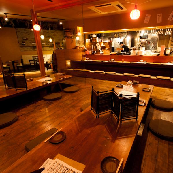 気の知れた仲間同士で楽しい一時を♪大宴会だってご相談下さい!お座敷の最大宴会40名様まで