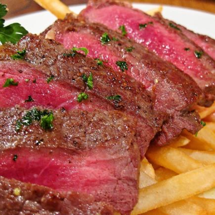 【　肉肉！食べきれるかな？ステーキコース】飲放付5000円⇒4500円6品★生ビール付飲放2.5時間付