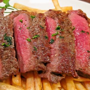 牛ロースステーキ＆ポムフリ