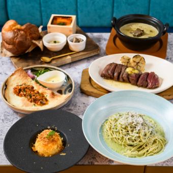 【海洋套餐】7道菜品含無限暢飲5,000日圓（含稅）
