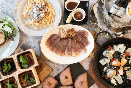 【迎新欢送会套餐早鸟优惠！】生蚝和精选牛肉木烤！小酒馆派对套餐（含2小时畅饮）