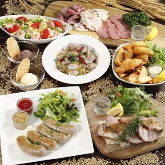 【パーティーコースB】豚肉のロースト/ボンゴレ・パスタなど全7品4500円(税込)
