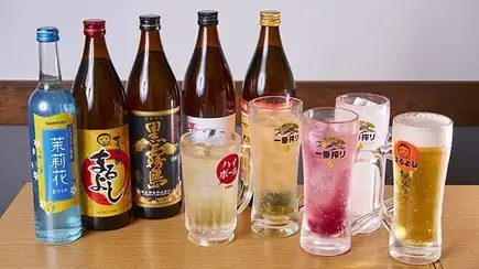 【當日供應】所有飲品均包含在內 ◎ 90分鐘無限暢飲，售價1078日圓（含稅）