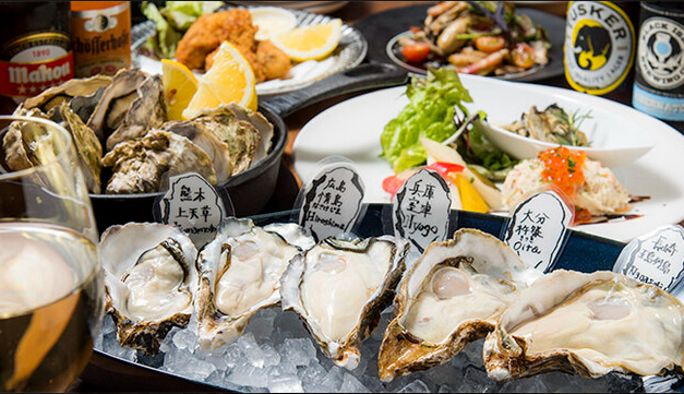 We always have five types of fresh raw oysters available from all over Japan.It's perfect for a date or a girls' night out.