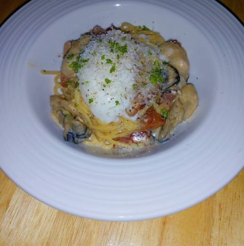 Oyster carbonara