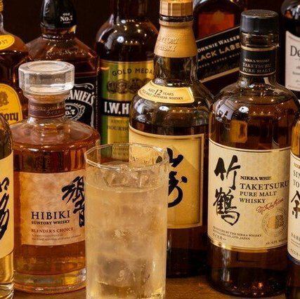 ウイスキー等の取り揃えも