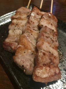 Yakitori pork belly skewer salt grilled