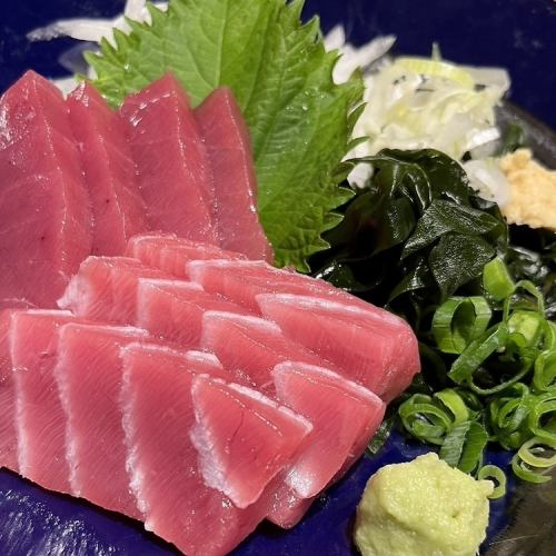 Freshly-sliced wild tuna sashimi delivered straight from Shiogama