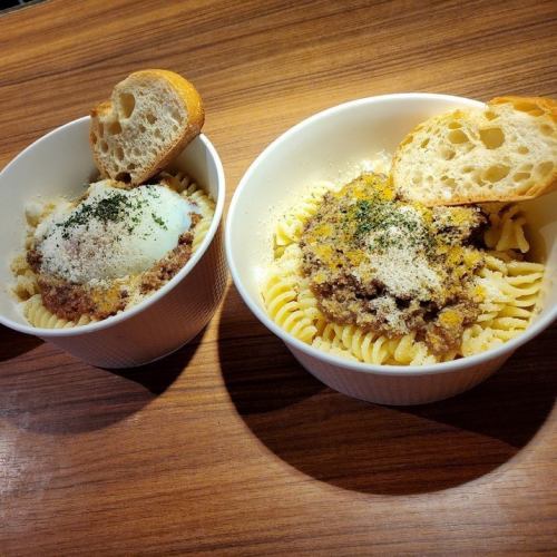 Bolognese pasta with coarse minced beef stewed in red wine