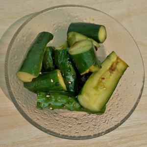 Spicy seared cucumber
