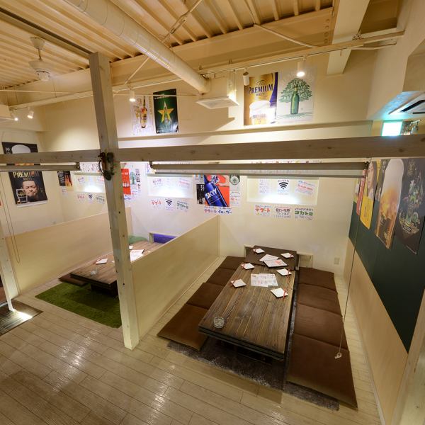 If you remove the partitions, we can accommodate up to 45 people♪The layout can be changed according to the number of people, so feel free to contact us★We may confirm the seats in advance so that you can spend more comfortably.