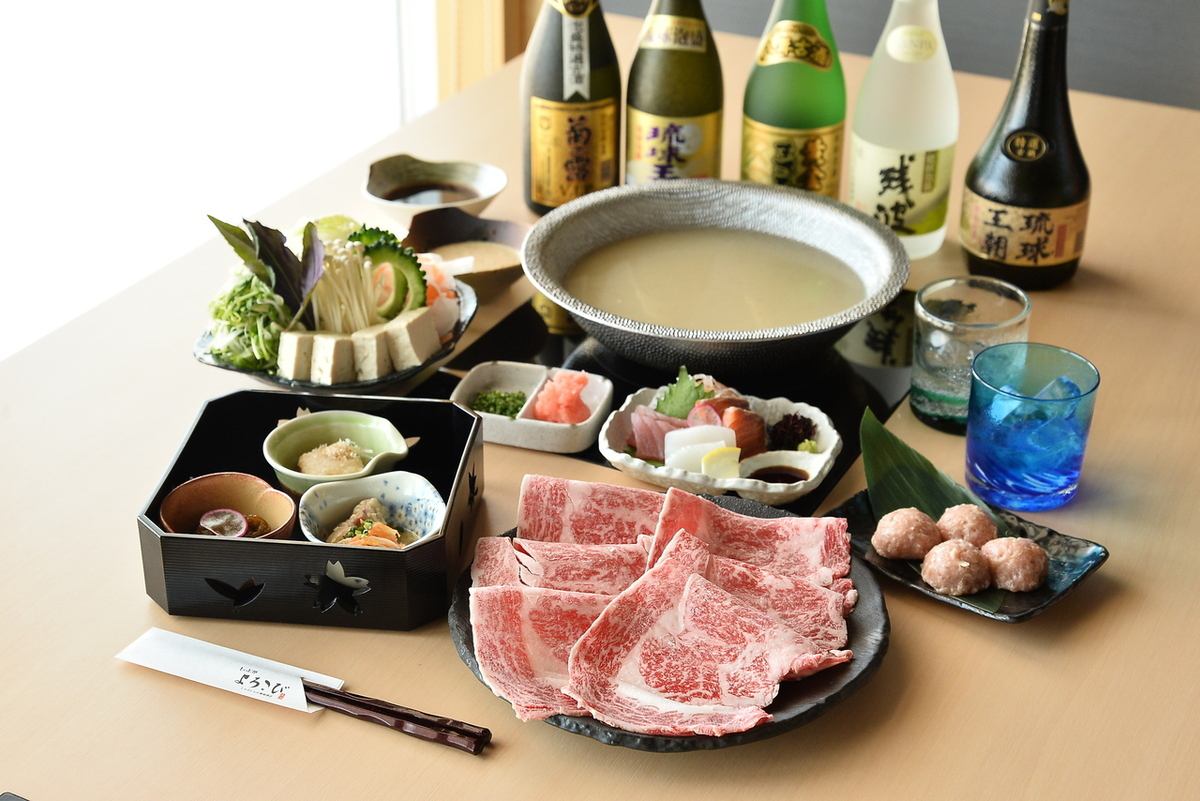We offer a course where you can enjoy specially selected Agu pork.