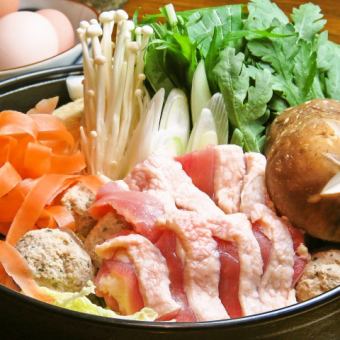 [Recommended! Welcome and Farewell Party] Nagoya Cochin Hikizuri Hot Pot Course 6,000 yen (tax included) with 9 dishes including 2 hours of all-you-can-drink