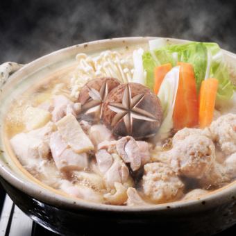 【オススメ！歓・送迎会】名古屋コーチンつくね鍋コース　2H飲み放題付8品6000円(税込)