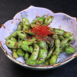 枝豆のガーリック炒め