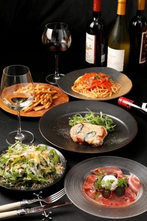 ◆チーズ自慢のイタリアンディナーコース◆ 全5品 飲み放題120分付き 4800円♪