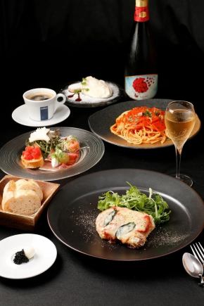 ◇イタリアンランチコース ◇ 【平日限定】全11品!乾杯スパークリング&食後のカフェ付♪3300円
