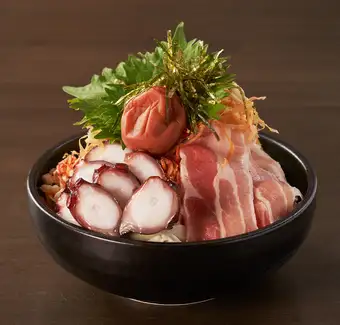 紫苏猪肉梅子章鱼文字烧