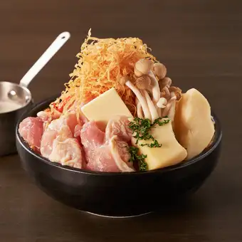 鸡肉蘑菇奶油文字烧