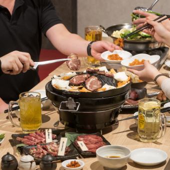 [Lamb Meat Enjoyment Course] 4 types of lamb including Genghis Khan and 9 other dishes ◆ 120 minutes of all-you-can-drink draft beer included 5,500 yen