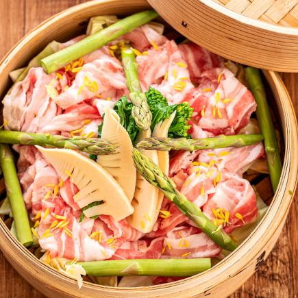 【낮 연회 코스】 점심에서 즐기는 ♪ 메인에 돼지의 증기 찜! 3 시간 음료 무제한 8 품 3500 엔