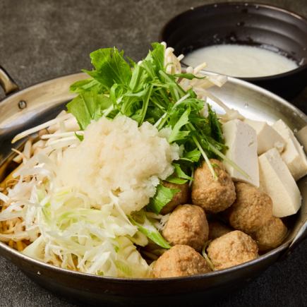 【昼宴会コース】お昼から楽しむ♪メインにあったかみぞれ鍋！2時間飲み放題付き8品3000円