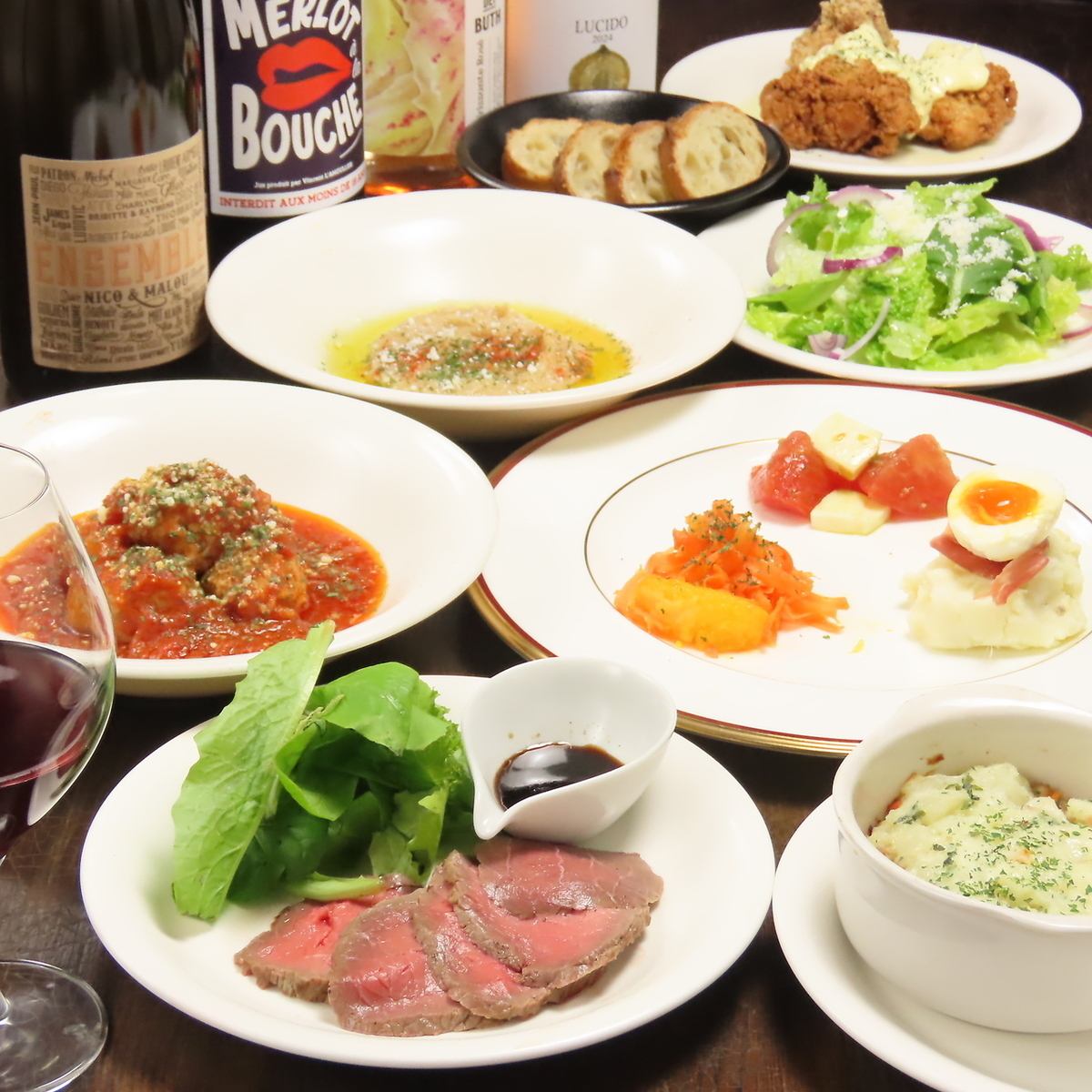 こだわりの空間で、店主が心を込めて作るお料理とワインを◎