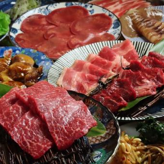 【忘年会】★近江牛A5赤身とハラミ入り定番冬コース6000円⇒5500円飲み放題付(2h)