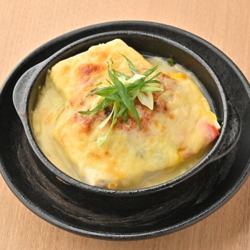 京豆腐の肉味噌グラタン