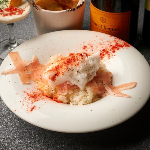 Prosciutto Risotto with Butter Espuma