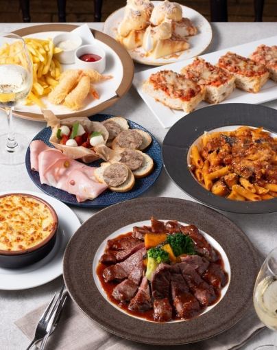 Year-end party/New Year's party [STANDARD PLAN] All-you-can-drink + appetizers + pasta + homemade pizza etc. 6,500 yen