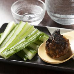 Soba noodles with miso and cucumber