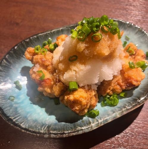 Fried chicken with grated daikon radish and ponzu sauce