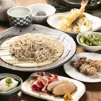 Enjoy our specialty ☆ Duck loin, fried chicken, oden and soba noodles at the end ♪ 8 dishes in total "Tatsuichi Course" 5,500 yen (tax included) *Food only