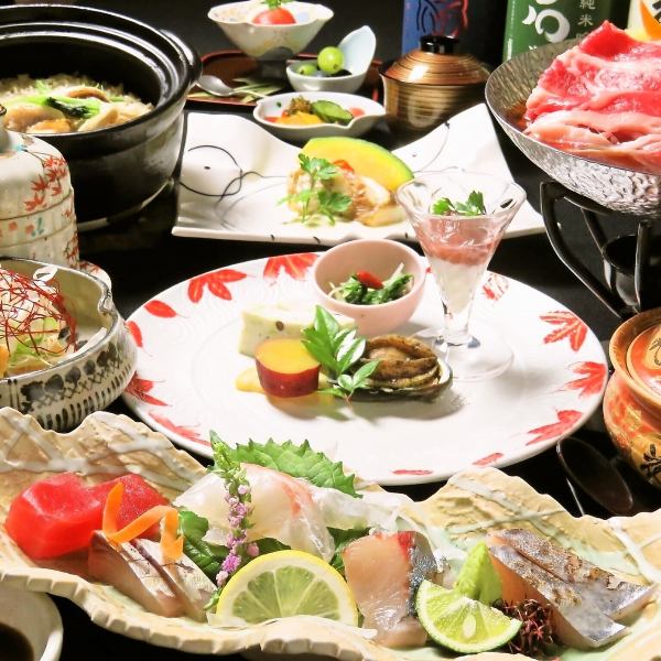 黒毛和牛 牛すき鍋や季節の土鍋ごはんなどご堪能♪デザート付き◎全11品7000円（お食事のみ）