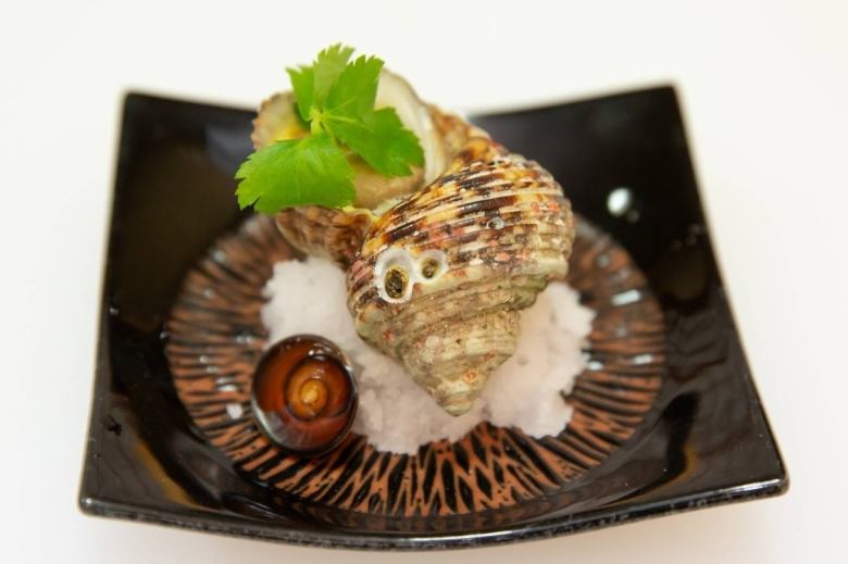 島さざえの壺焼き　卵とじ