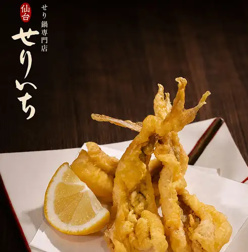 用宮城縣的金流頭魚製作的天婦羅