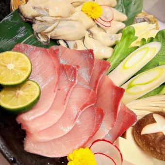 [Includes assorted sashimi] Rausu or Himi wild yellowtail shabu-shabu course! 7,000 yen (excluding tax)