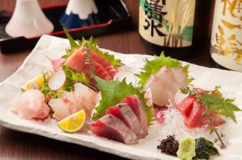 宮崎漁師直送鮮魚　五点盛り