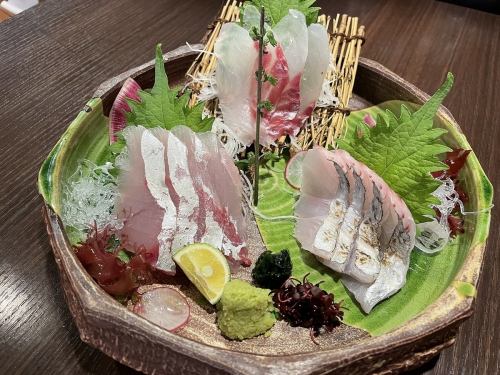 宮崎漁師直送鮮魚　三点盛り