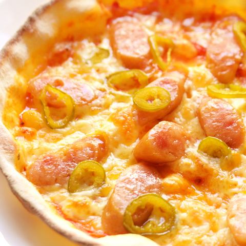 하라페뇨와 쵸리소의 매운 피자