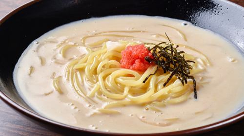 Creamy mentaiko pasta (with baguette)