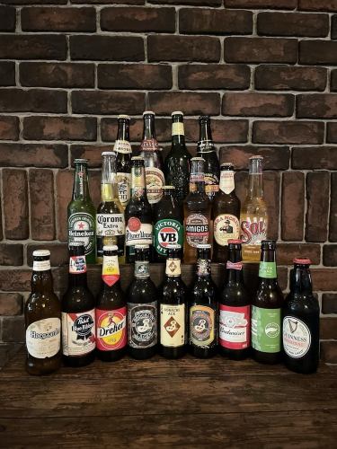 Enjoy various types of beer from around the world